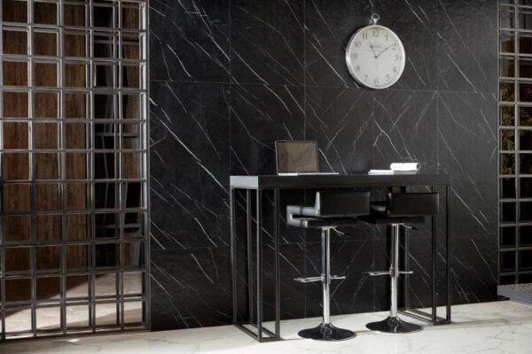 FLISER & KLINKER –Nat Black Marble 120x120cm 60x120cm 60x60cm Sort (Mat)