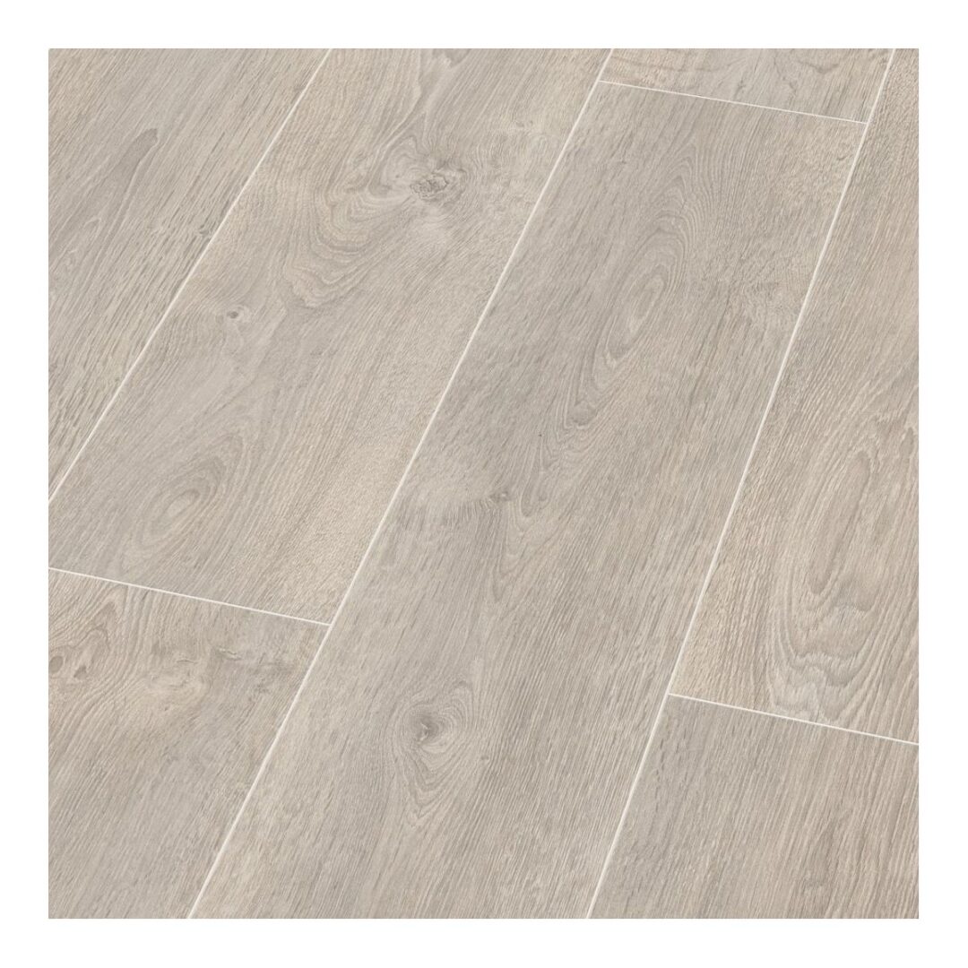 Miga Grå eg Laminatgulv Nem Montering - 1286 x 194 mm